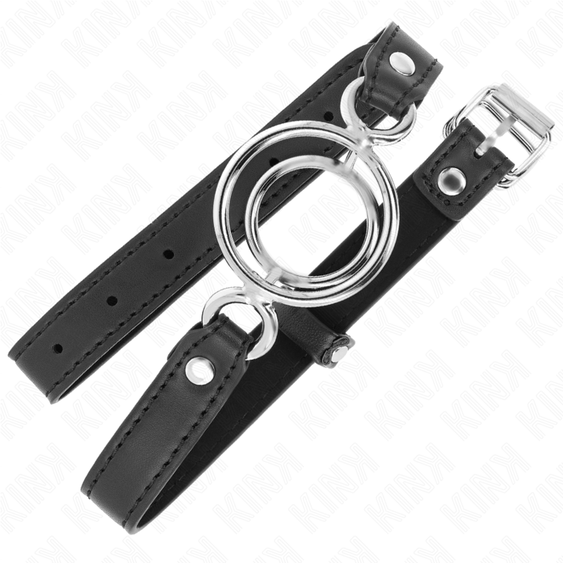 Alternative view of KINK - GAG WITH MULTIPLE O-RINGS 5 CM BLACK 63 X 2.5 CM