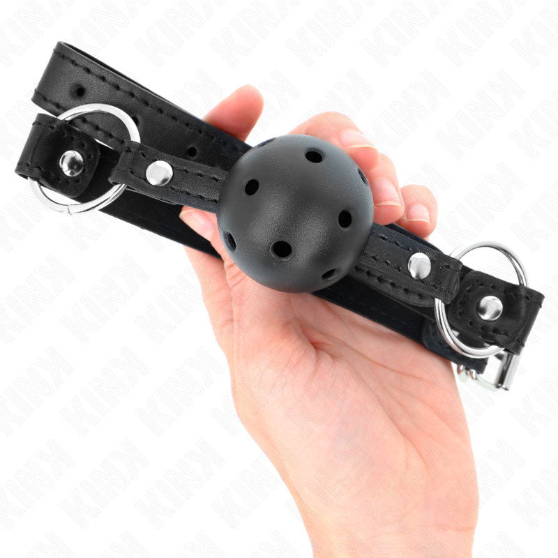 KINK - HOLLOW HARD BLACK BALL 4.5 CM GAG MODEL 1 63.5 X 2 CM - Bild 4
