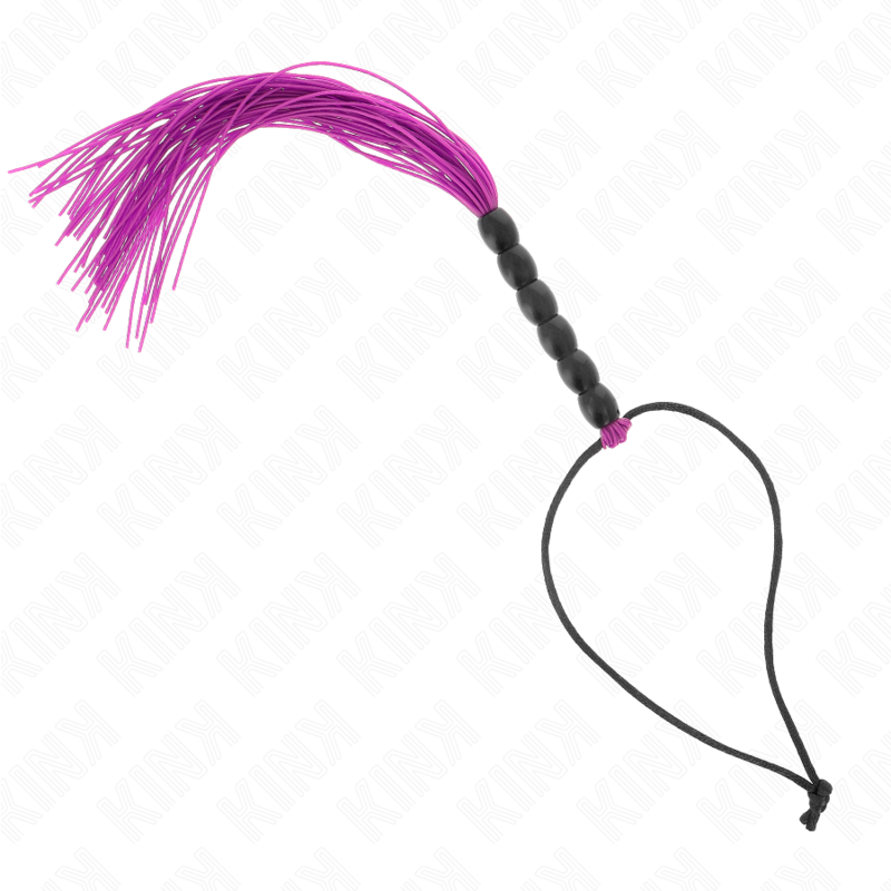 KINK - MINI SILICONE WHIP WITH 6 PURPLE BEADS 26 CM - Bild 2