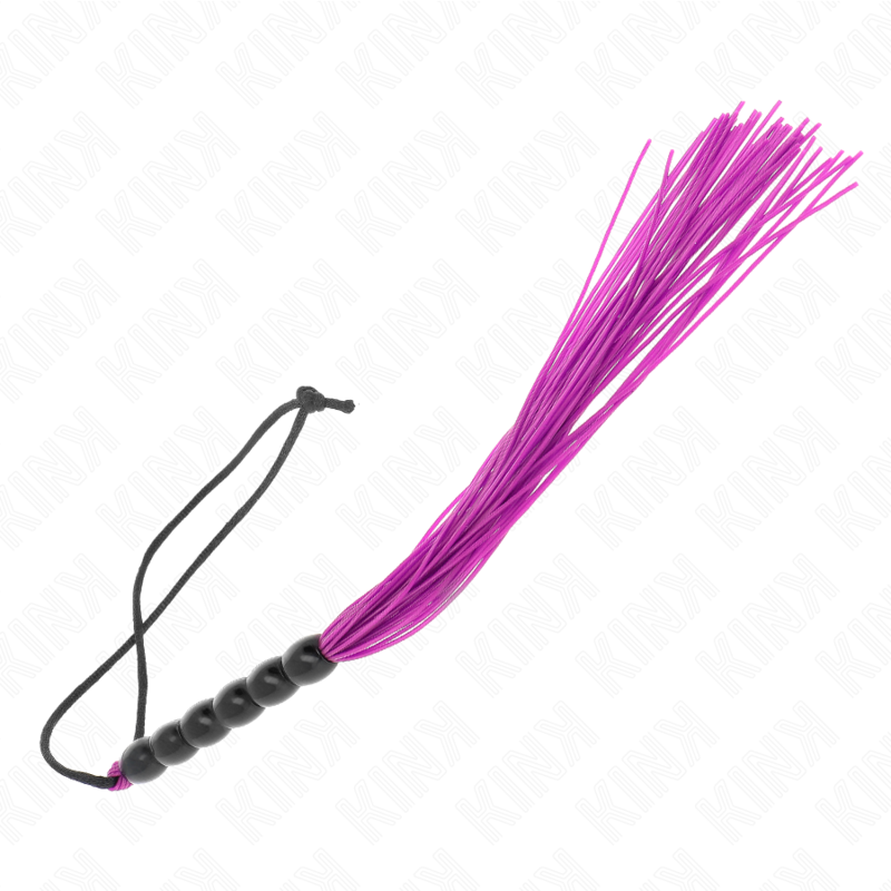 KINK - MINI SILICONE WHIP WITH 6 PURPLE BEADS 26 CM - Bild 4