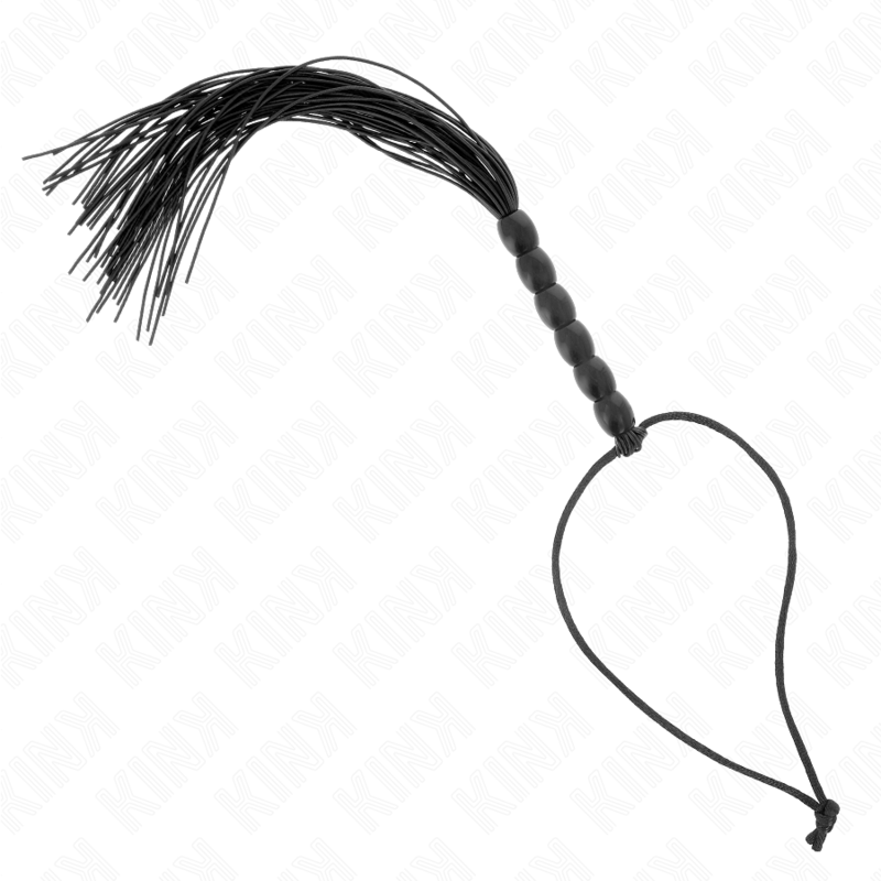 Alternative view of KINK - MINI SILICONE WHIP WITH 6 BLACK BEADS 26 CM