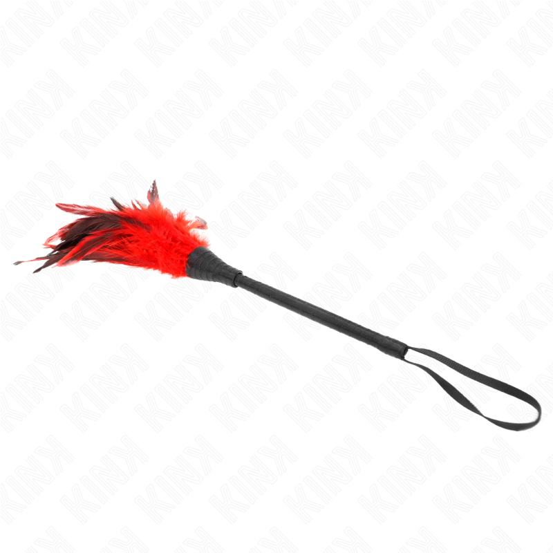 Alternative view of KINK - RED MAIDS HORN SHAPED TICKLE CHICKEN FEATHERS 36 CM