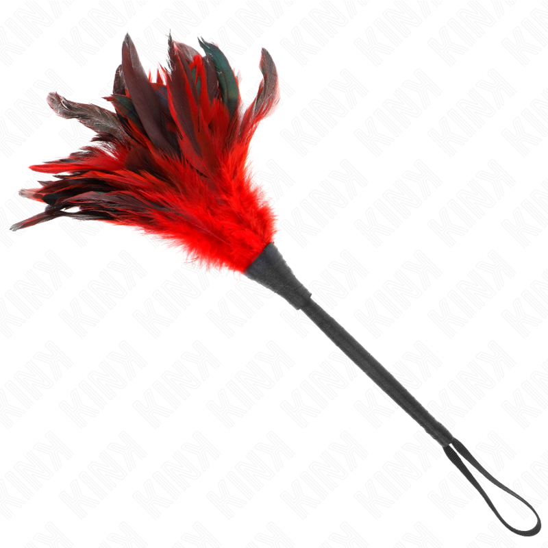 KINK - RED MAIDS HORN SHAPED TICKLE CHICKEN FEATHERS 36 CM - Bild 3