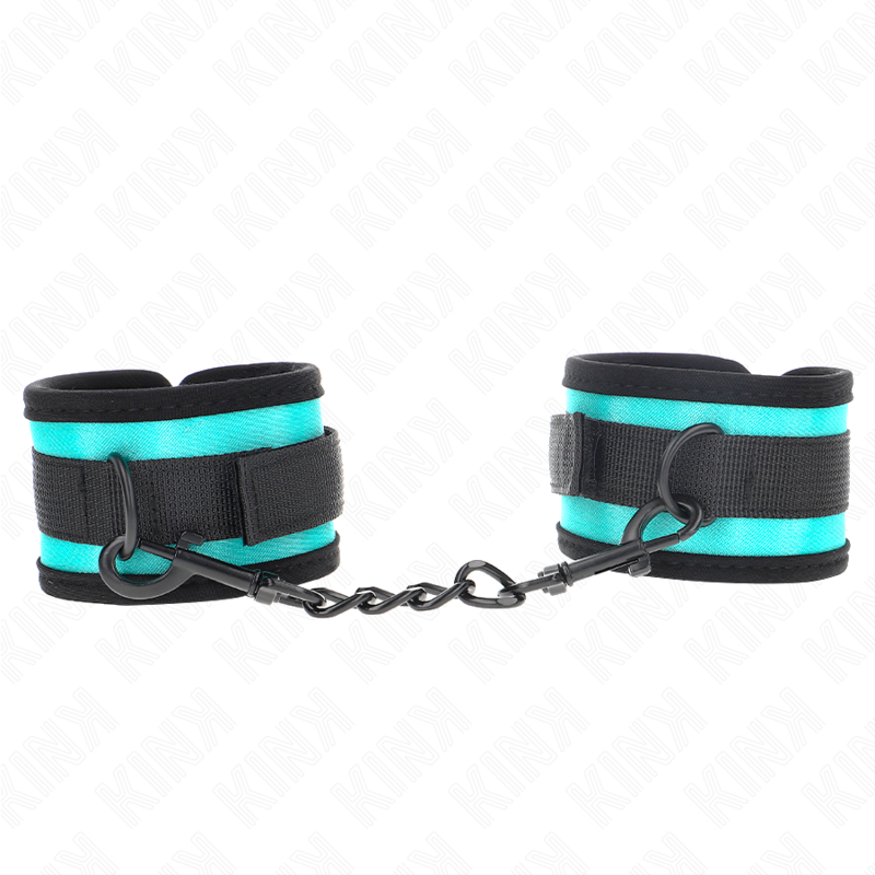 Alternative view of KINK - HOOK AND LOOP NYLON BIND WRIST RESTRAINTS BLACK-BLUE ADJUSTABLE 18-32 CM X 5 CM