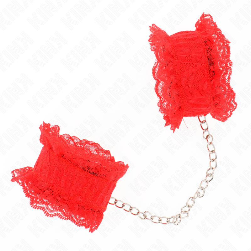 KINK - LACE ELASTIC WRIST RESTRAINTS RED - Bild 3