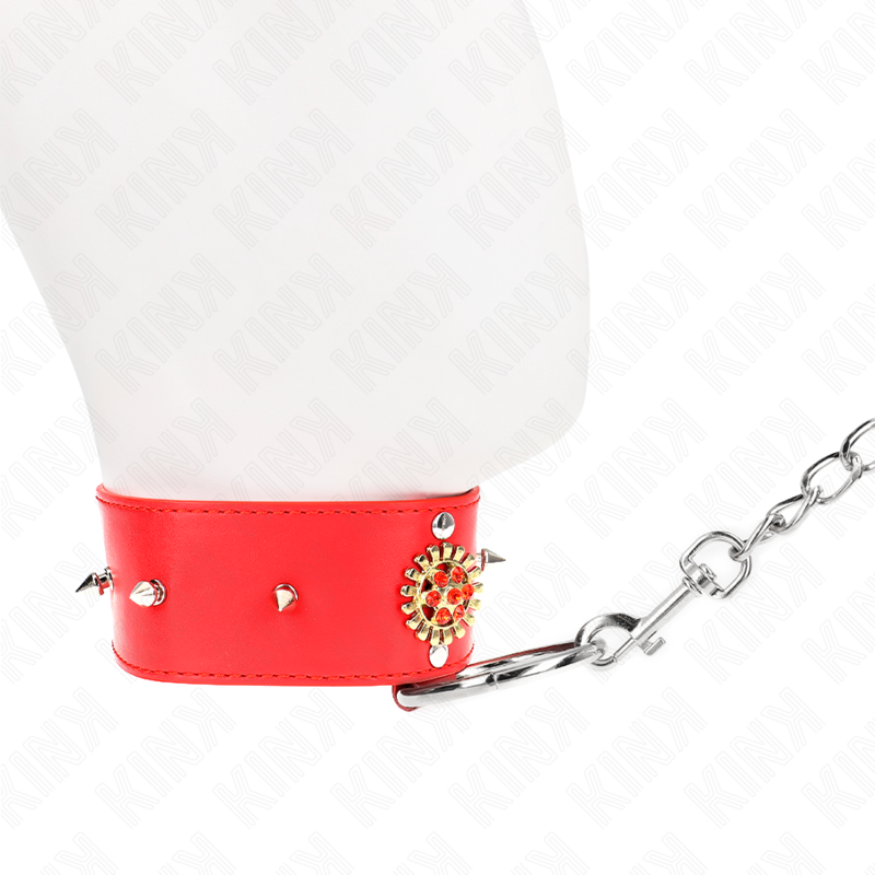 KINK - RED DIAMOND NECKLACE WITH BELT 65 CM AJDUSTABLE 35-51 CM X 7 CM - Bild 4