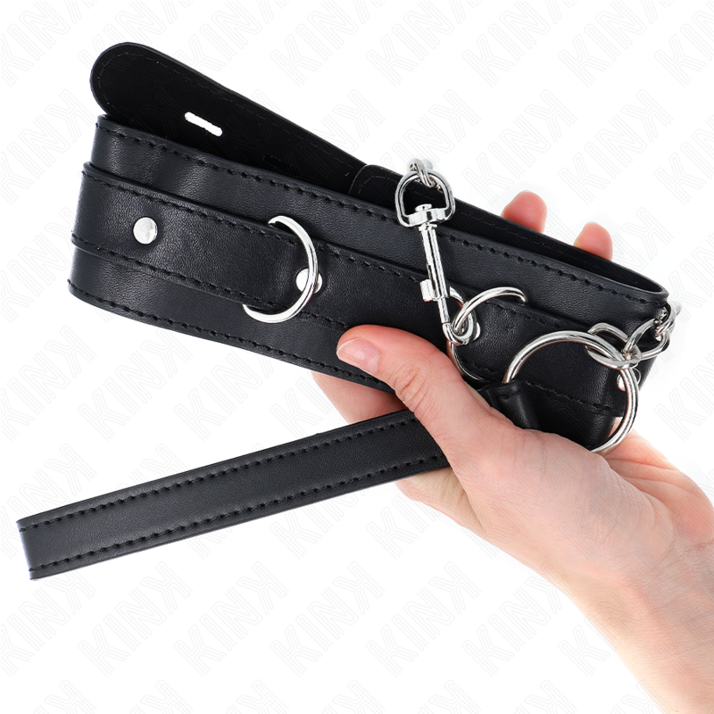 KINK - COLLAR WITH BELT 65 CM WITH STRAP BLACK 54 X 4.5 CM - Bild 4