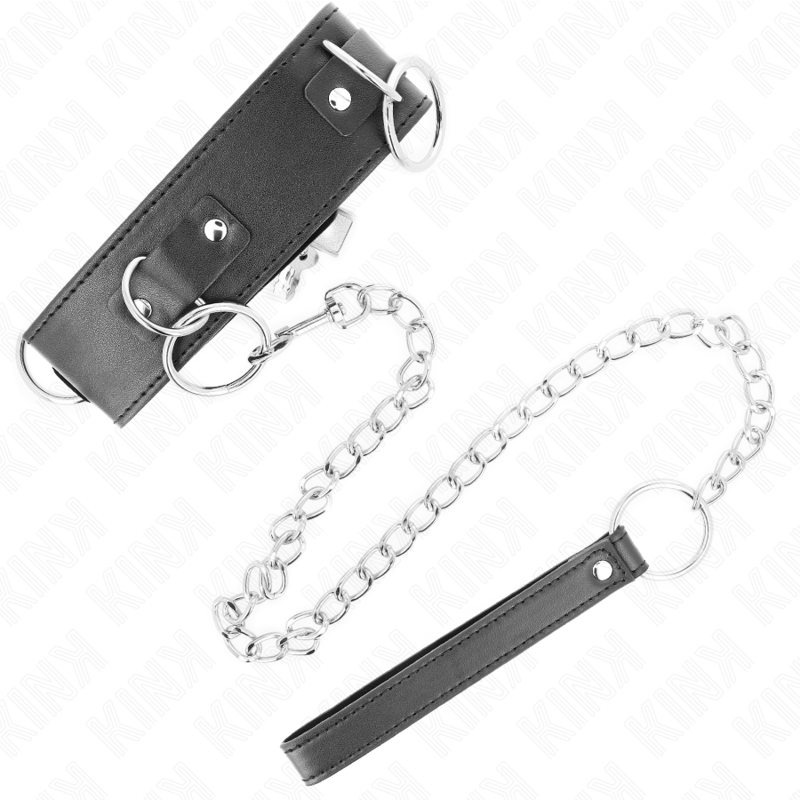 KINK - NECKLACE WITH LEASH 65 CM 3 RING MODEL 2 ADJUSTABLE 36-43 CM X 5 CM - Bild 5