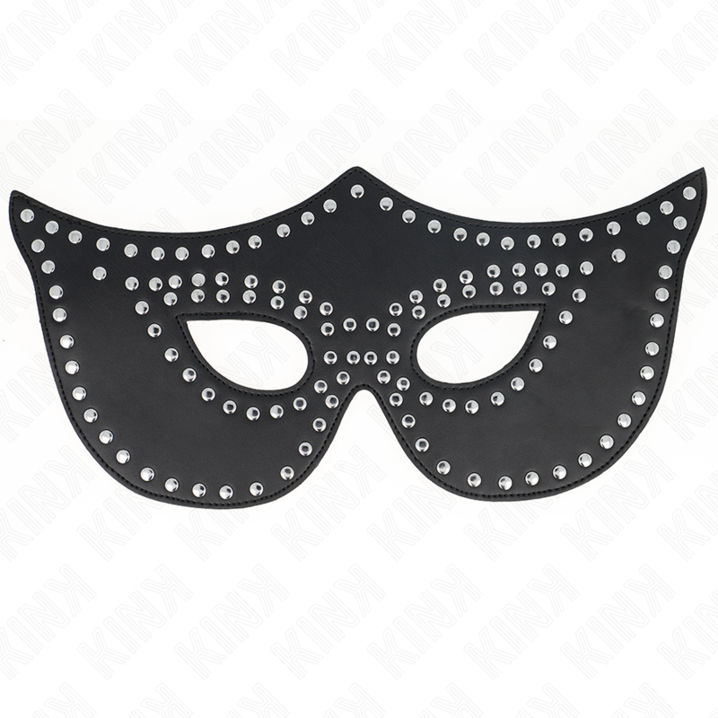 Alternative view of KINK - LEATHERETTE MASK WITH RIVETS MODEL 2 30 x 12 CM