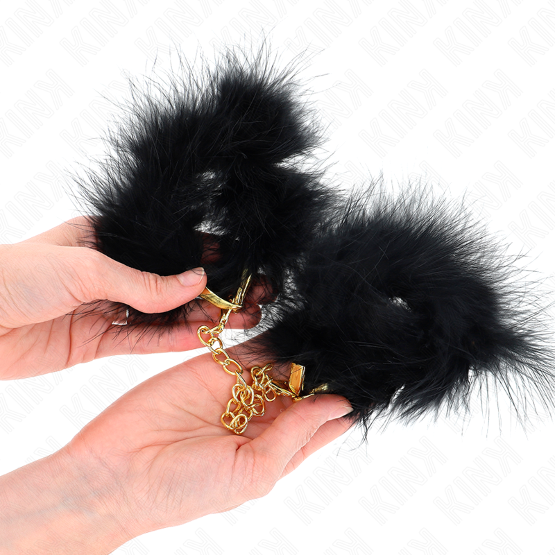 KINK - FEATHER HAND CUFFS WITH GOLD CHAIN MODEL 0 - Bild 4