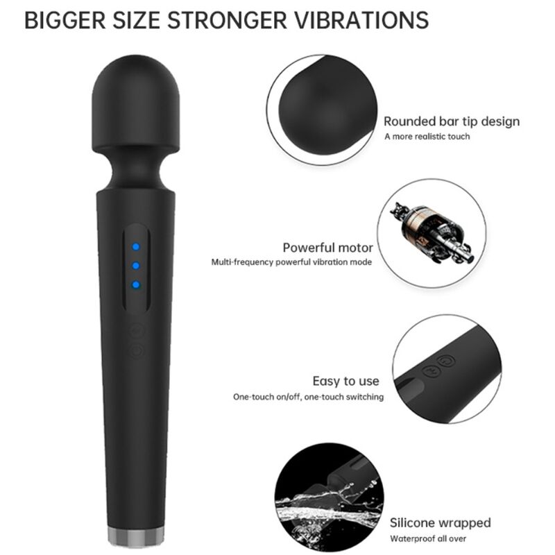ARMONY - X POWER LARGE MASSAGER & VIBRATOR 7 VIBRATIONS BLACK - Bild 4