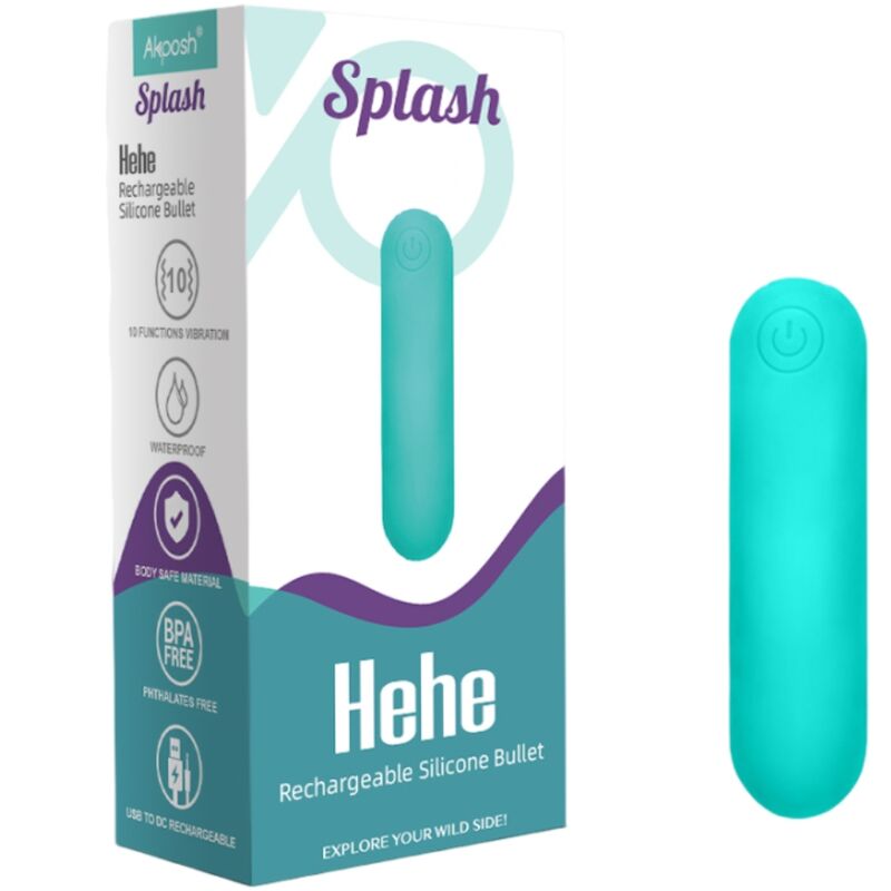 Alternative view of ARMONY - SPLASH HEHE VIBRATOR BULLET SILICONE 10 VIBRATIONS 65 X 15 CM GREEN
