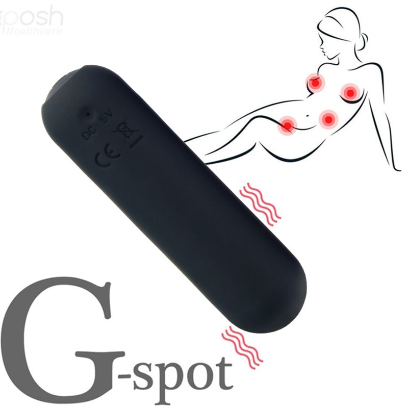 ARMONY - SPLASH HAHA VIBRATOR BULLET SILICONE 10 VIBRATIONS 75 X 19 CM BLACK - Bild 6