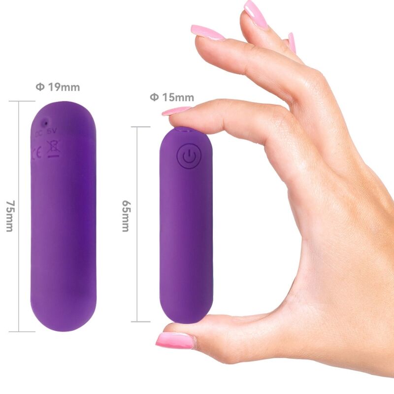 ARMONY - SPLASH HAHA VIBRATOR BULLET SILICONE 10 VIBRATIONS 75 X 19 CM PURPLE - Bild 5