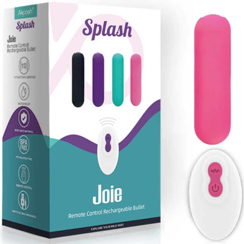 ARMONY - SPLASH JOIE VIBRATOR BULLET SILICONE REMOTE CONTROL 10 VIBRATIONS 75 X 19 CM PINK - Bild 5