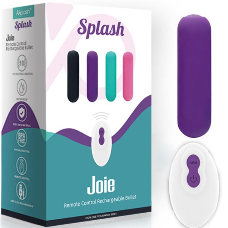 ARMONY - SPLASH JOIE VIBRATOR BULLET SILICONE REMOTE CONTROL 10 VIBRATIONS 75 X 19 CM PURPLE - Bild 6