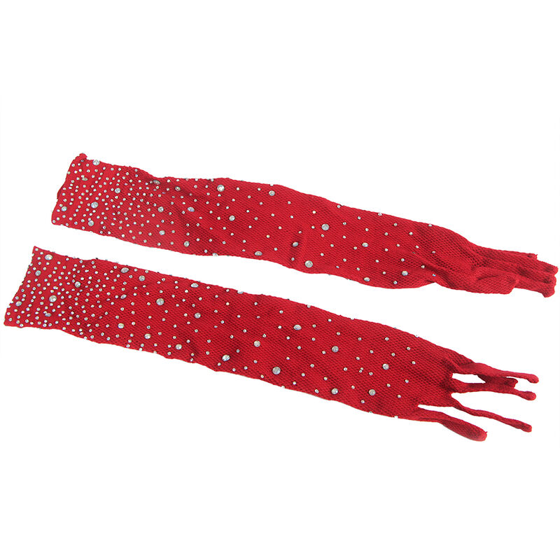SUBBLIME - 952181 FISHNET BODYSTOCKING WITH GLOVES AND DIAMONDS RED ONE SIZE - Bild 5