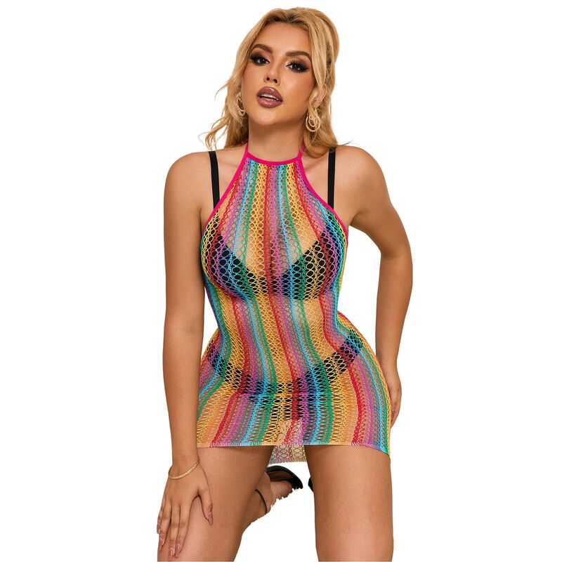 SUBBLIME - 952341 RAINBOW FISHNET DRESS ONE SIZE - Bild 9