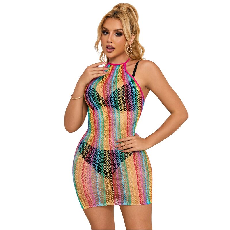 SUBBLIME - 952341 RAINBOW FISHNET DRESS ONE SIZE - Bild 10