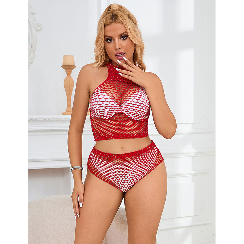 SUBBLIME - 952402 FISHNET SET WITH PINK DIAMONDS ONE SIZE - Bild 7