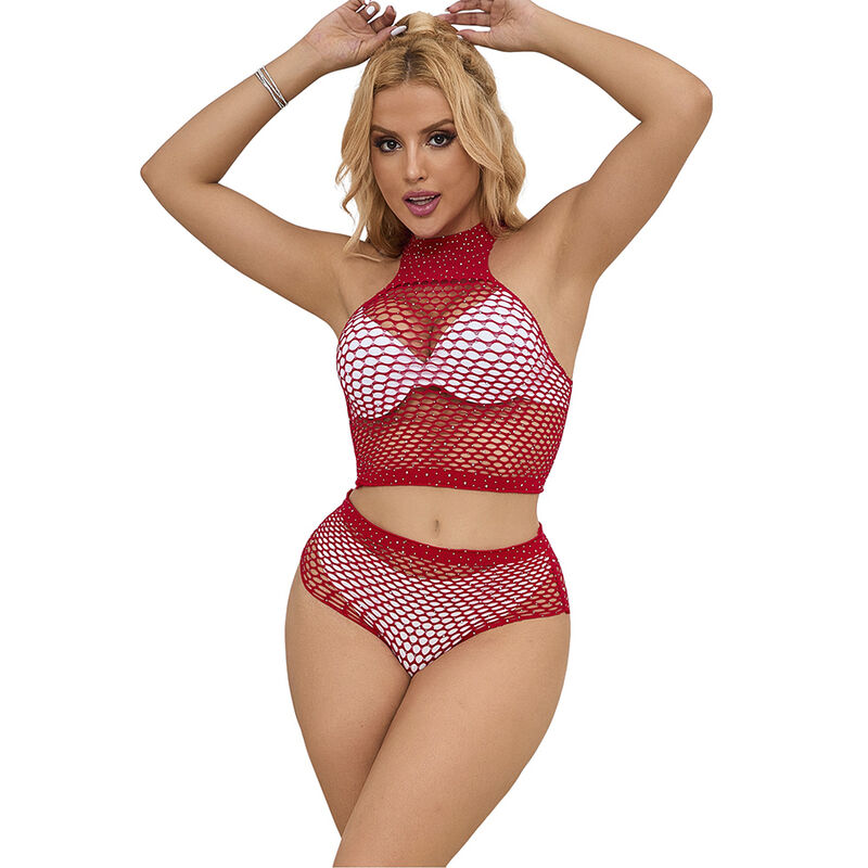 SUBBLIME - 952402 FISHNET SET WITH PINK DIAMONDS ONE SIZE - Bild 4