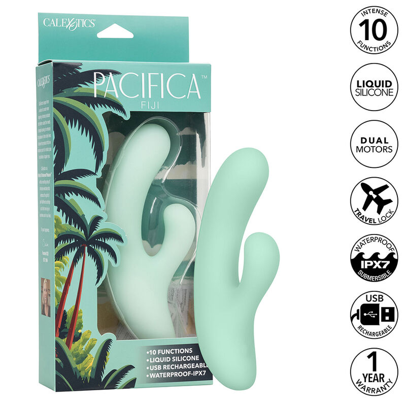 Alternative view of CALEXOTICS - PACIFICA FIJI VIBRATOR & ESTIMULATOR G SPOT 10 VIBRATIONS AQUA