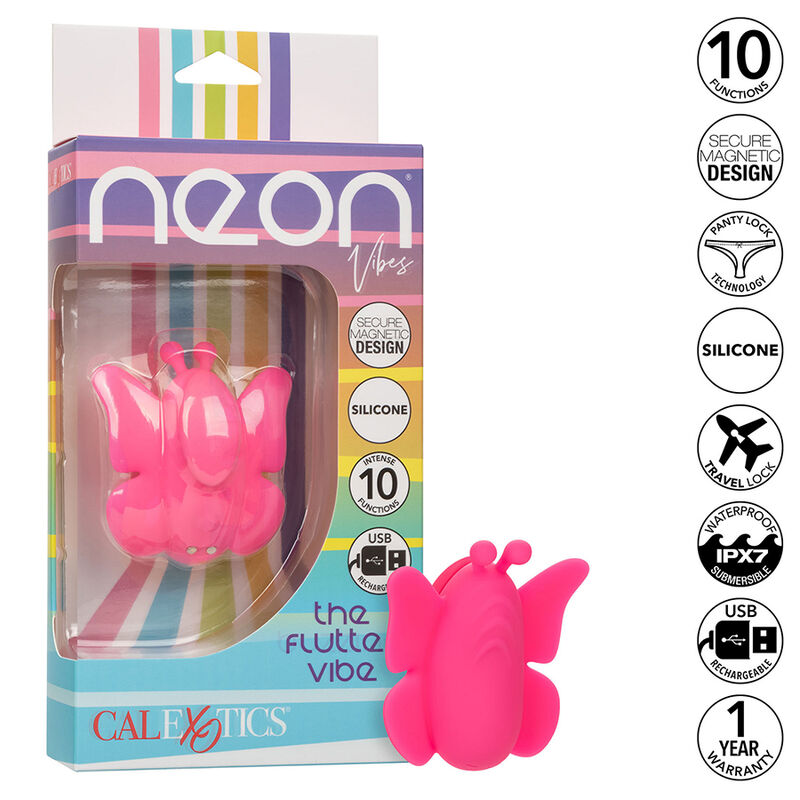 CALEXOTICS - NEON VIBES THE FLUTTER VIBE STIMULATOR 10 VIBRATIONS PINK - Bild 11
