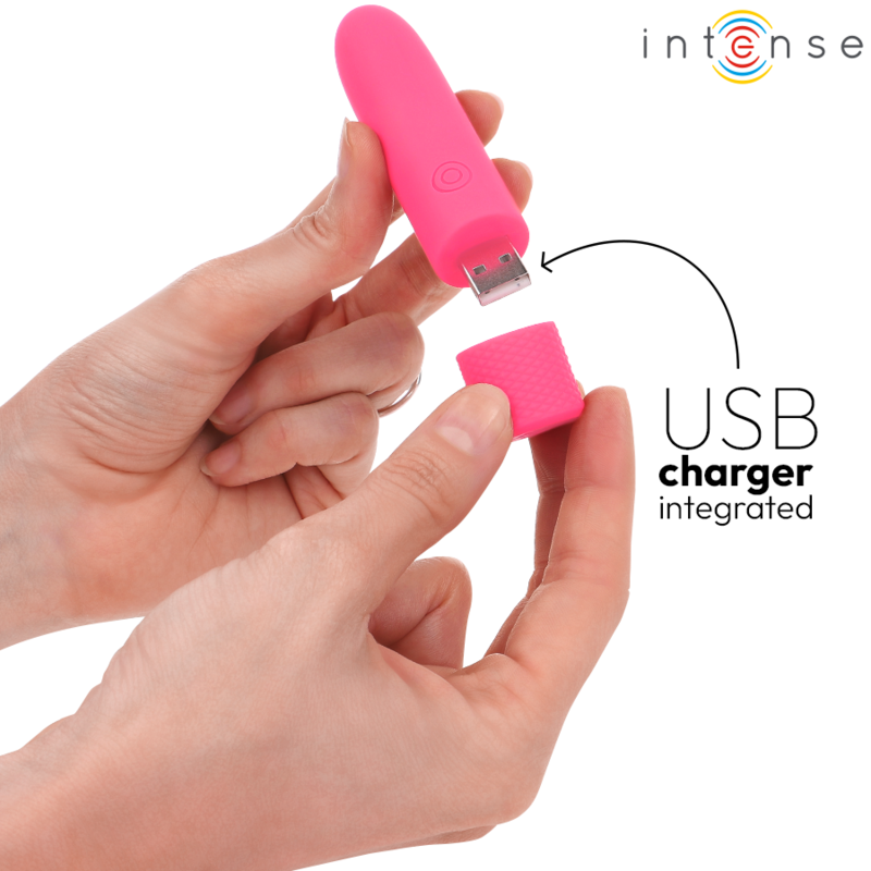 INTENSE - SYMONE USB RECHARGEABLE VIBRATING BULLET 8 VIBRATIONS PINK 10 X 2.2 CM - Bild 5