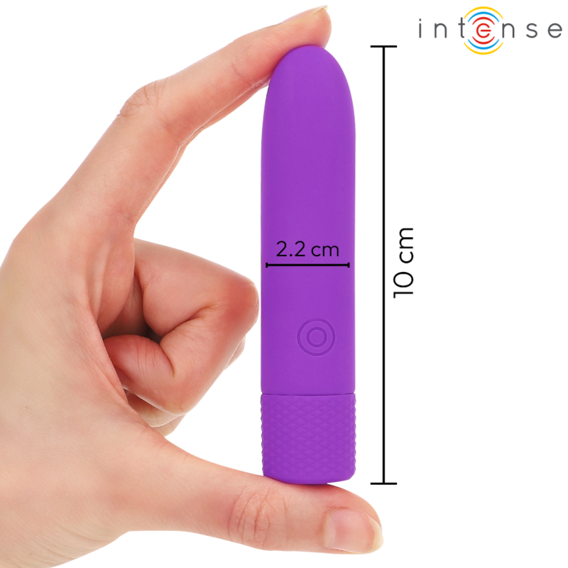 INTENSE - SYMONE USB RECHARGEABLE VIBRATING BULLET 8 VIBRATIONS PURPLE 10 X 2.2 CM - Bild 5
