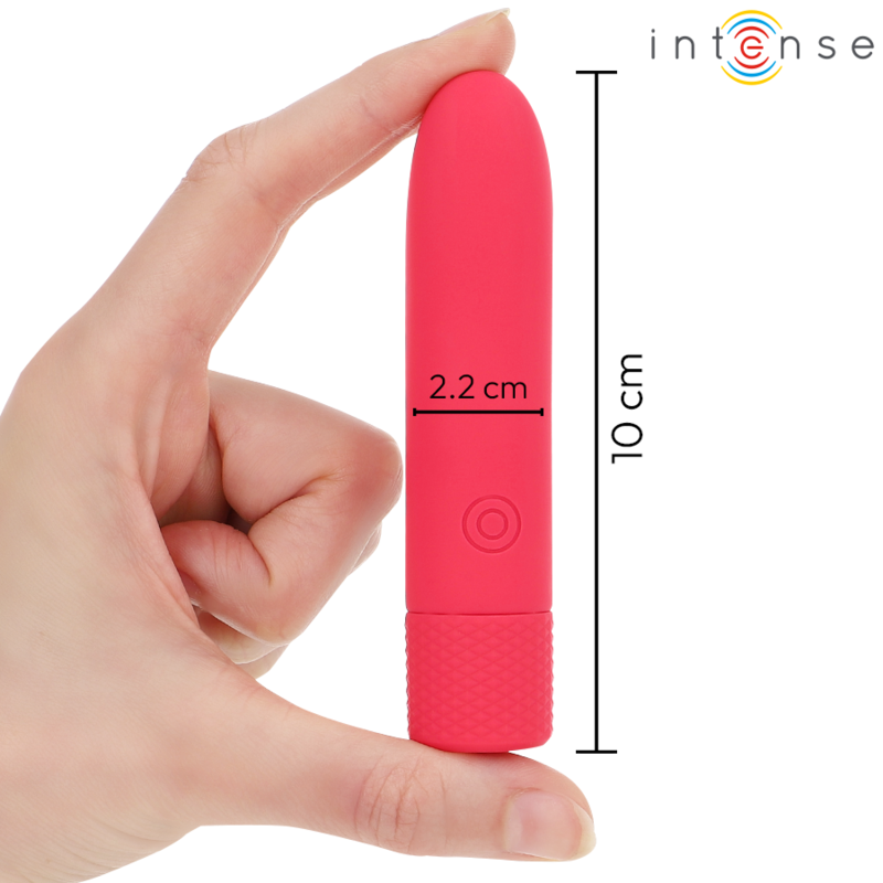 INTENSE - SYMONE USB RECHARGEABLE VIBRATING BULLET 8 VIBRATIONS RED 10 X 2.2 CM - Bild 4