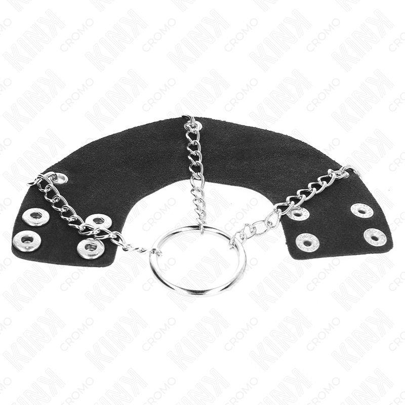 Alternative view of KINK - PENIS RING 4 CM CHAIN 7 CM METAL WITH LEATHER BELT