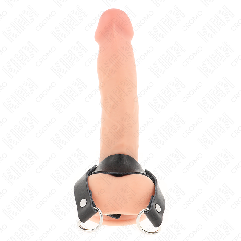 Alternative view of KINK - PENIS RING WITH "D" SHAPE RINGS 18.5 X 3.3 CM