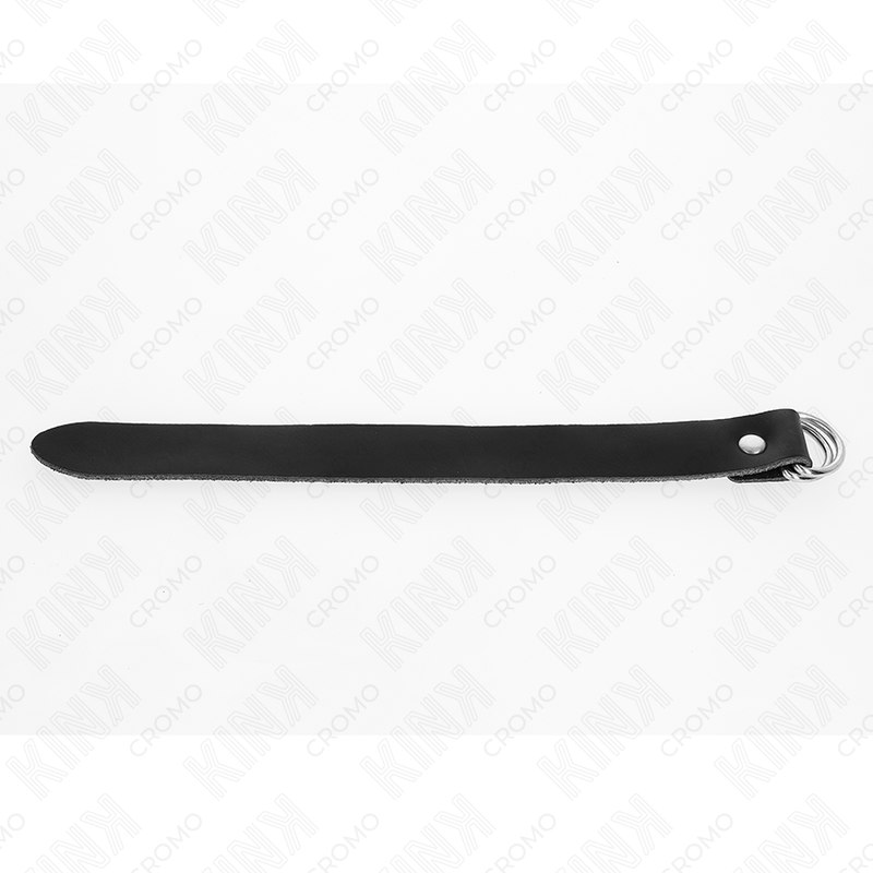 Alternative view of KINK - LEATHER PENIS RING WITH PRESSURE CLOSURE 22 X 2 CM