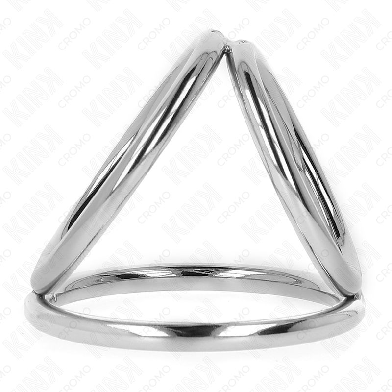 Alternative view of KINK - TRIPLE CHROME METAL PENIS RING 3.2 CM TO 4.5 CM