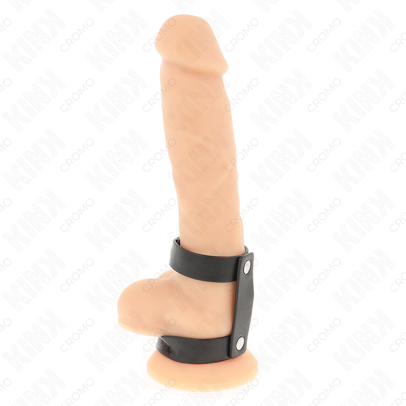 KINK - ADJUSTABLE DOUBLE LEATHER PENIS RING - Bild 3