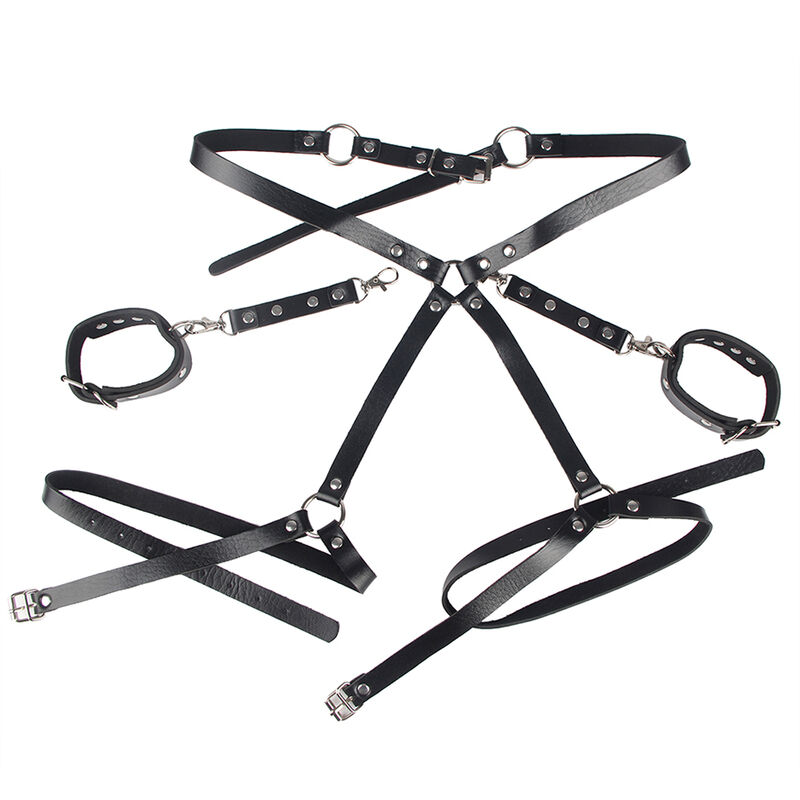 SUBBLIME - 953690 HANDCUFFS WITH BONDAGE BELT BLACK ONE SIZE - Bild 7