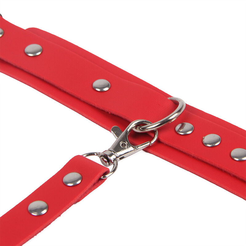SUBBLIME - 953706 HANDCUFFS WITH BONDAGE BELT RED ONE SIZE - Bild 8