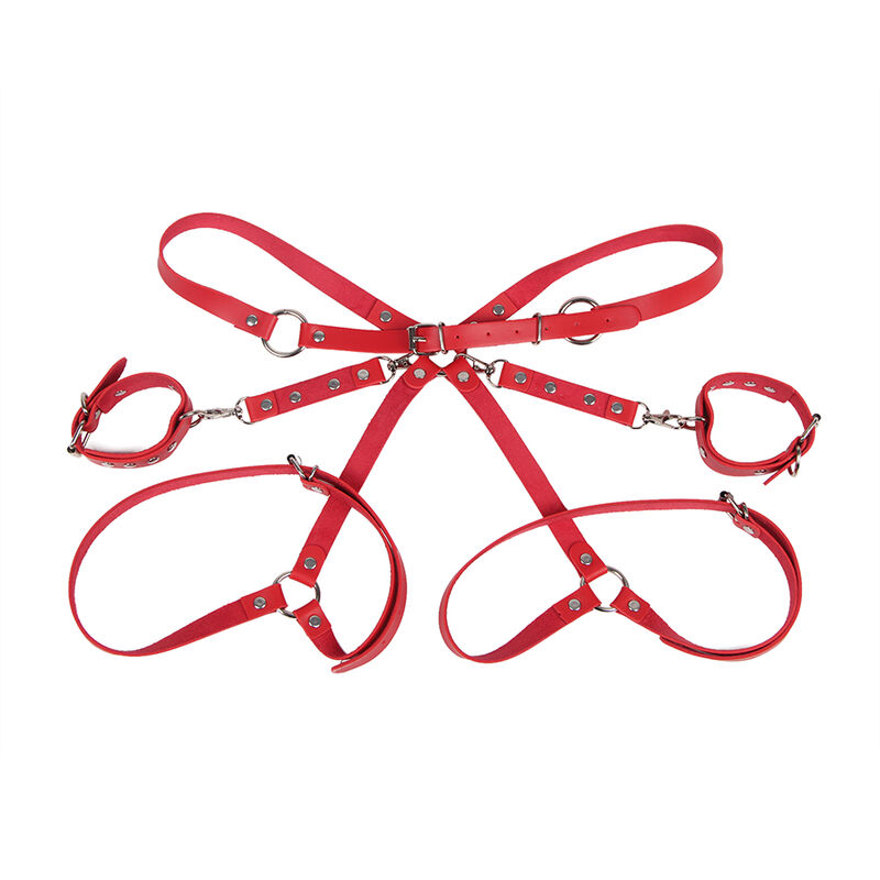 SUBBLIME - 953706 HANDCUFFS WITH BONDAGE BELT RED ONE SIZE - Bild 10