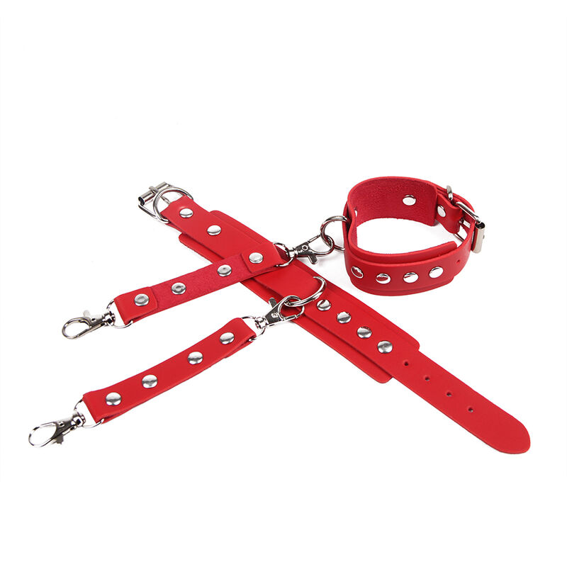 SUBBLIME - 953706 HANDCUFFS WITH BONDAGE BELT RED ONE SIZE - Bild 12
