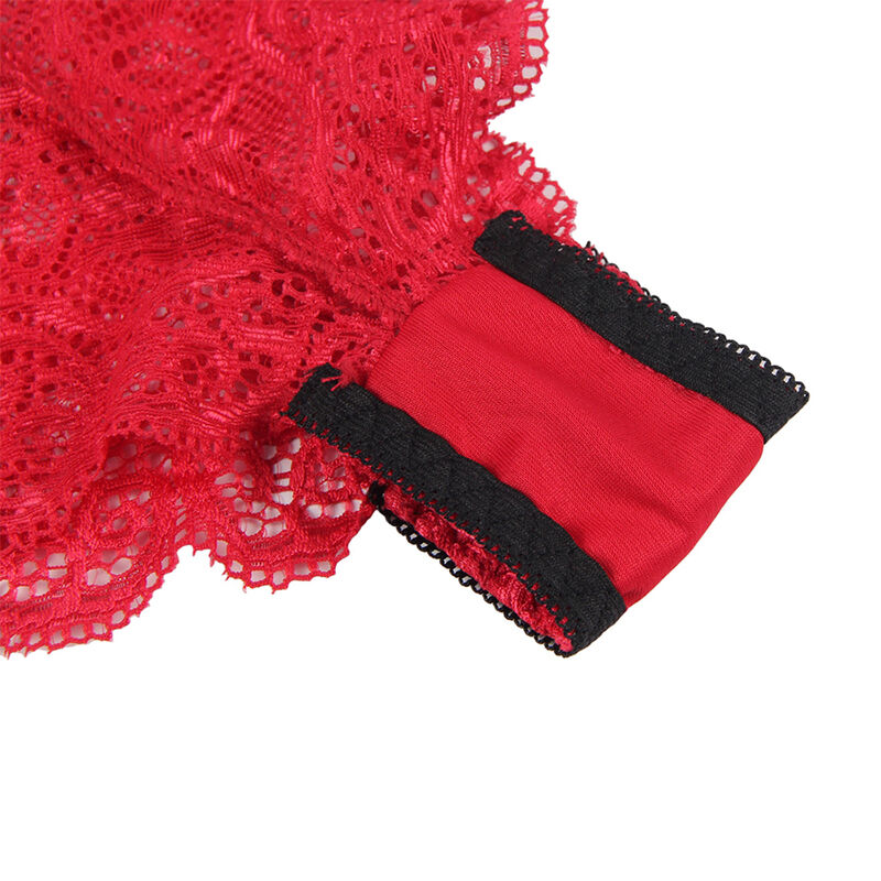 SUBBLIME - 953898 SILK AND LACE NIGHTGOWN + PANTIES RED S/M - Bild 10