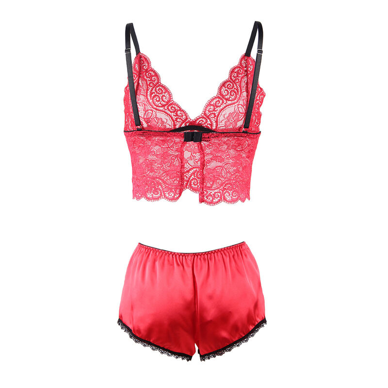 SUBBLIME - 953898 SILK AND LACE NIGHTGOWN + PANTIES RED S/M - Bild 11