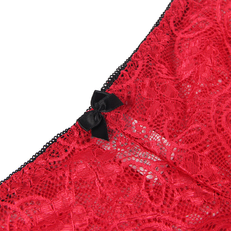 SUBBLIME - 953898 SILK AND LACE NIGHTGOWN + PANTIES RED S/M - Bild 15
