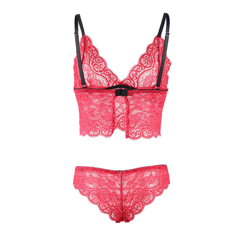 SUBBLIME - 953898 SILK AND LACE NIGHTGOWN + PANTIES RED S/M - Bild 16