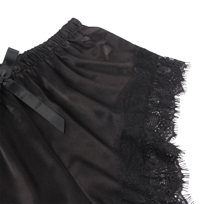 SUBBLIME - 953942 CASUAL SILK NIGHTGOWN + LACE PANTS BLACK L/XL - Bild 5