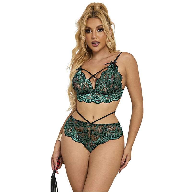 SUBBLIME - 954086 BRA + PANTIES LACE GREEN S/M - Bild 12