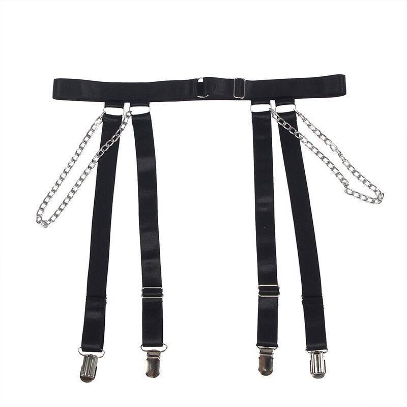 SUBBLIME - 954260 BODY WITH CHAINS + GARTER BELT BLACK S/M - Bild 6