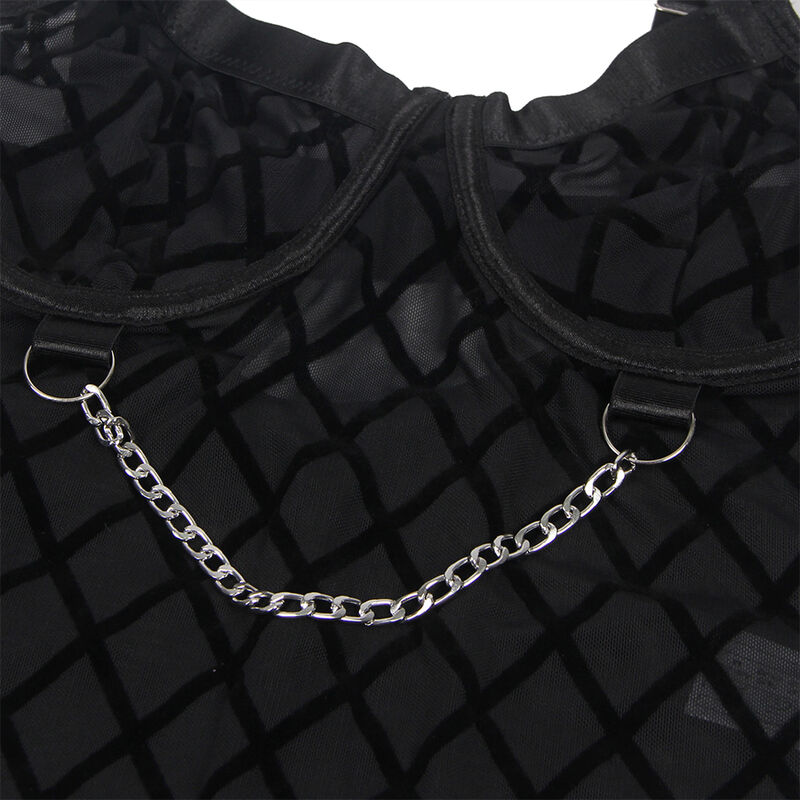 SUBBLIME - 954260 BODY WITH CHAINS + GARTER BELT BLACK S/M - Bild 9