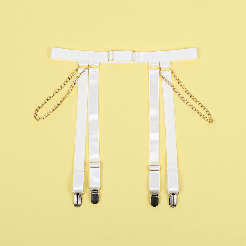 SUBBLIME - 954284 BODY WITH CHAINS + GARTER BELT WHITE S/M - Bild 4