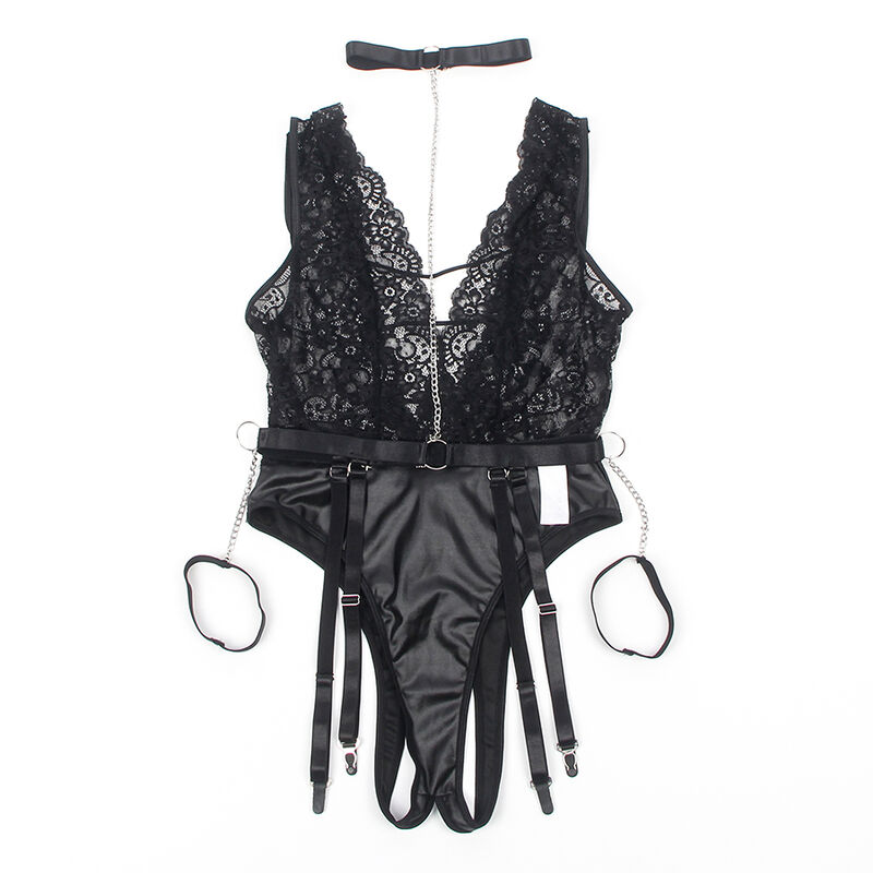 SUBBLIME - 954390 SEXY BODY WITH GARTER BELT BLACK L/XL - Bild 5