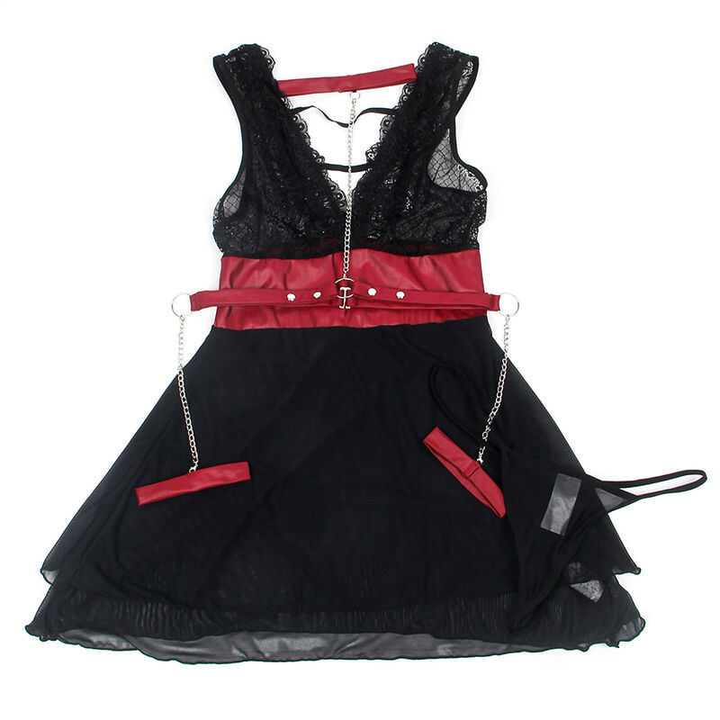 SUBBLIME - 954420 LACE BONDAGE DRESS BLACK S/M - Bild 7